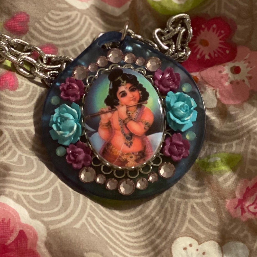 Tarina Tarantino Hindu Krishna necklace rare HTF